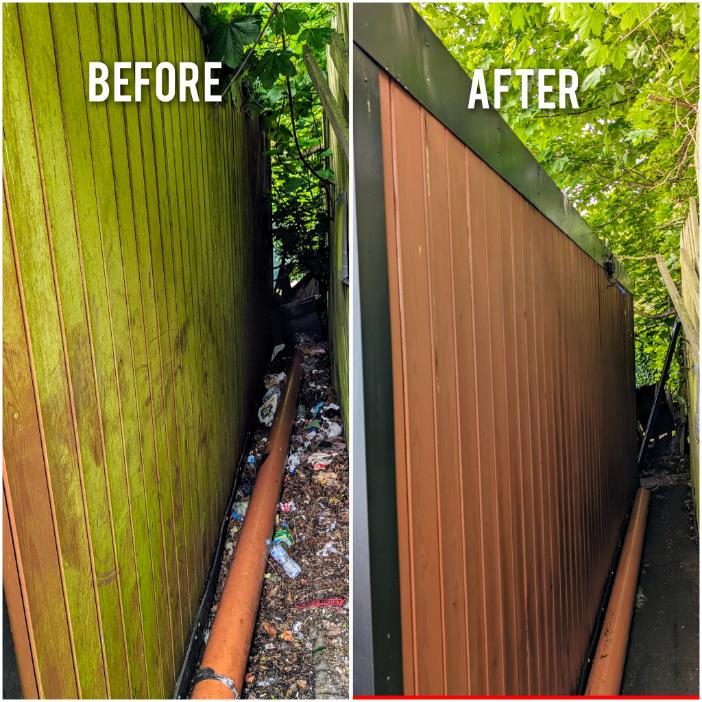 Roof cleaning project